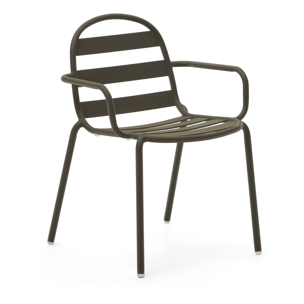 Zöld fém kerti szék joncols – kave home