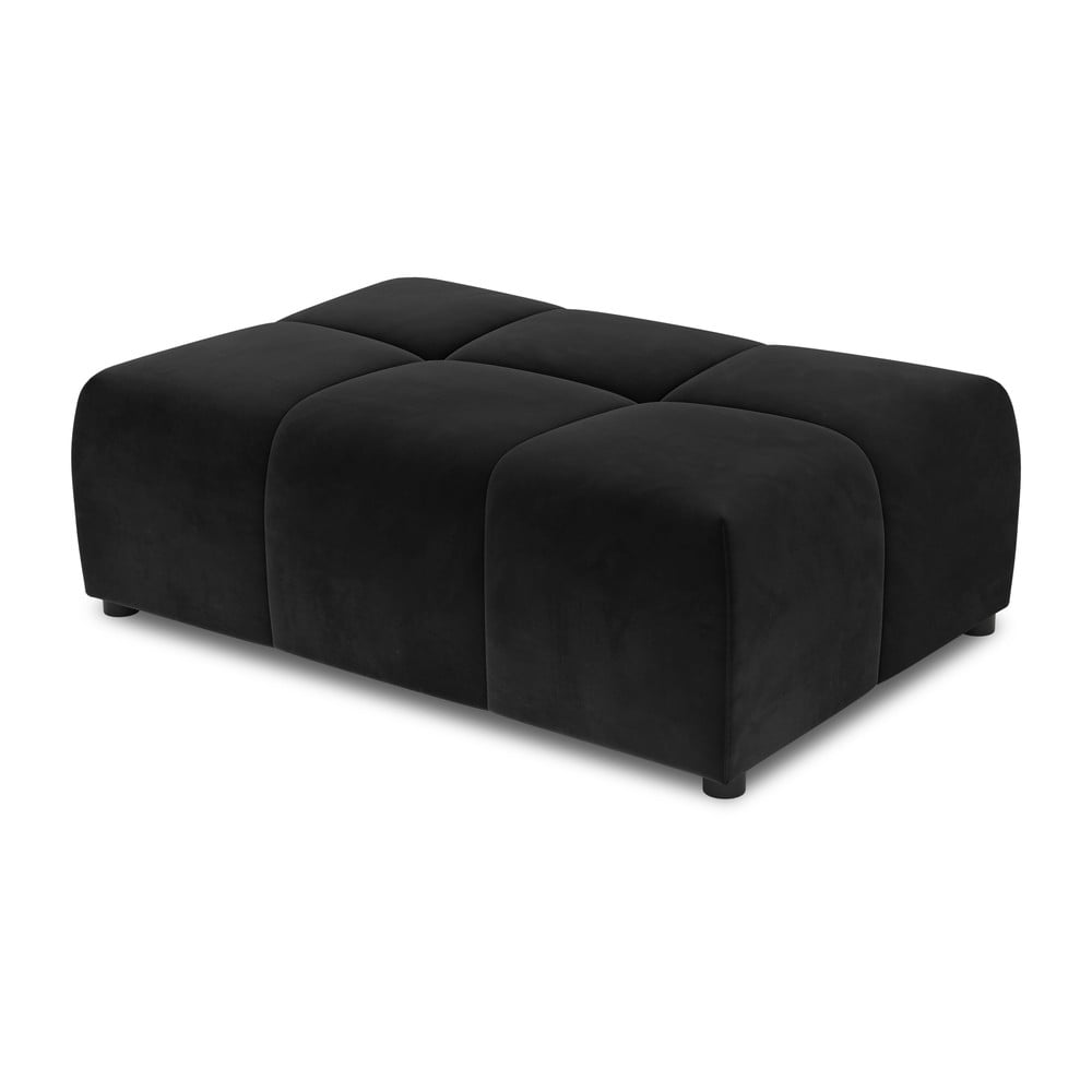 Fekete bársony kanapé modul rome velvet - cosmopolitan design