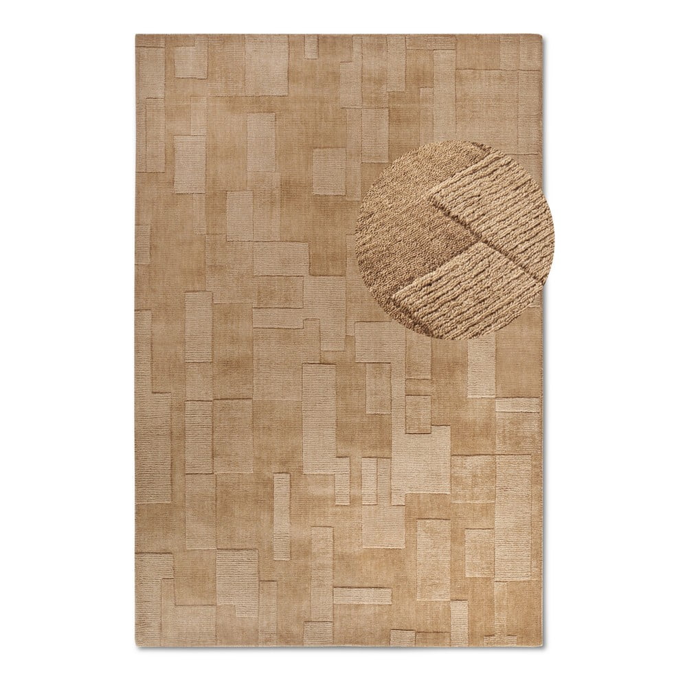 Bézs kézi szövésű gyapjú szőnyeg 190x280 cm wilhelmine – villeroy&boch