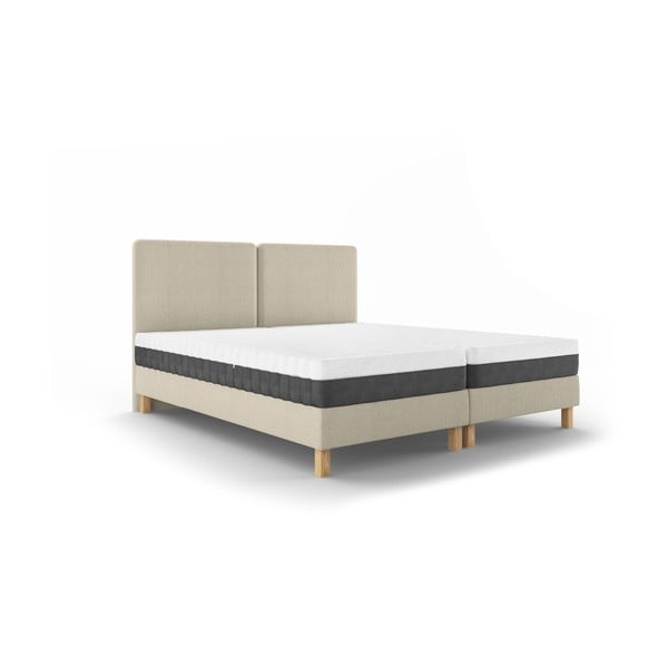 Lotus bézs kétszemélyes ágy, 160 x 200 cm - Mazzini Beds