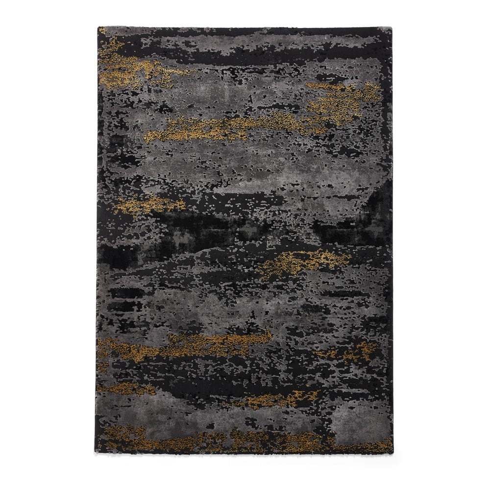 Fekete-aranyszínű szőnyeg 120x170 cm Craft – Think Rugs
