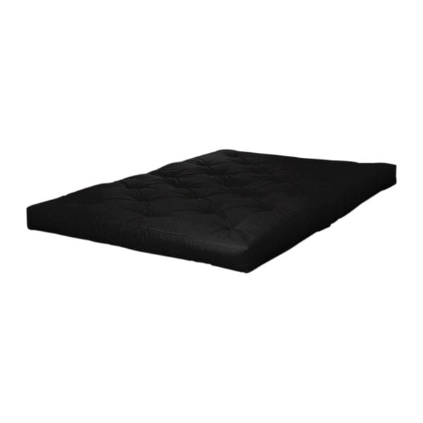 Double Latex fekete futon, 90 x 200 cm - Karup Design