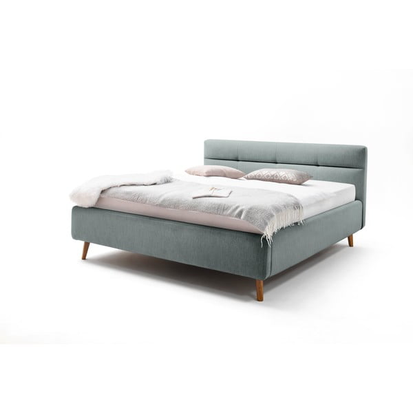 Lotte kék kétszemélyes ágy ráccsal és tárolóhellyel, 160 x 200 cm - Meise Möbel