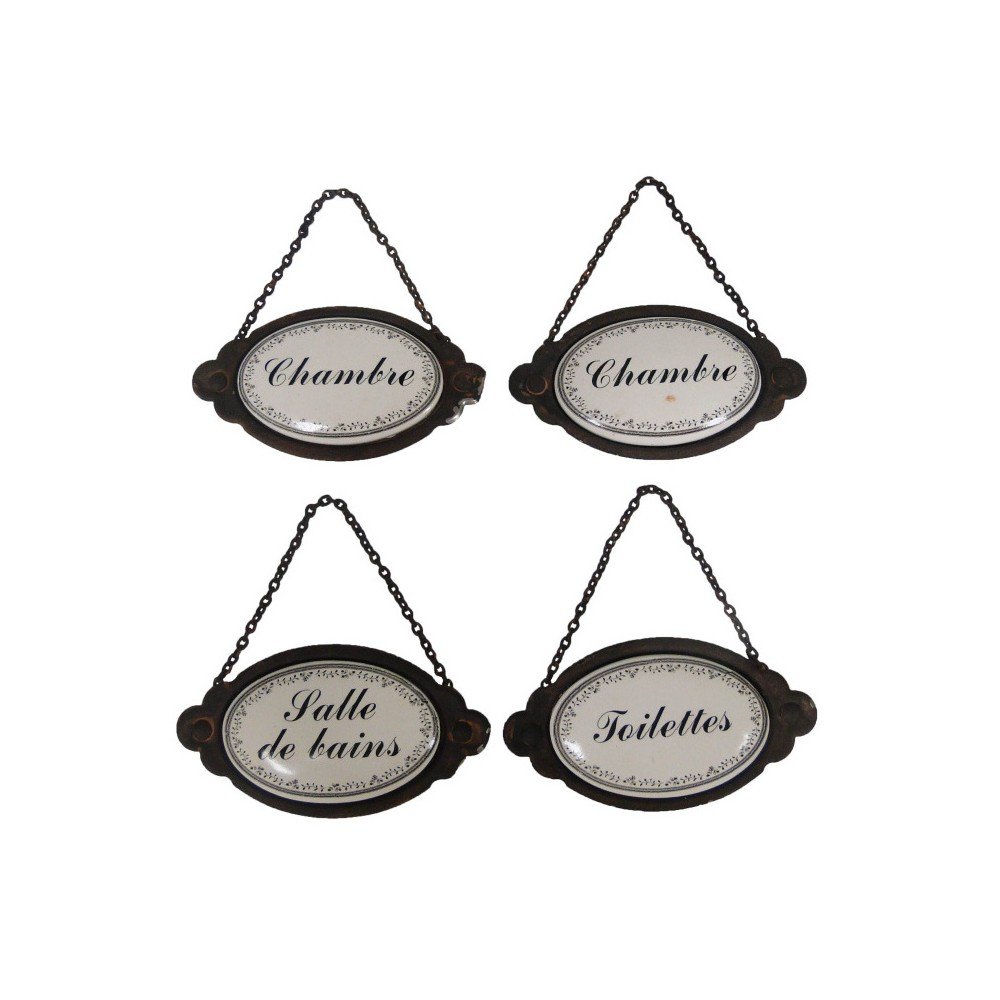 Fém falitábla 14,5x8 cm Chambre – Antic Line