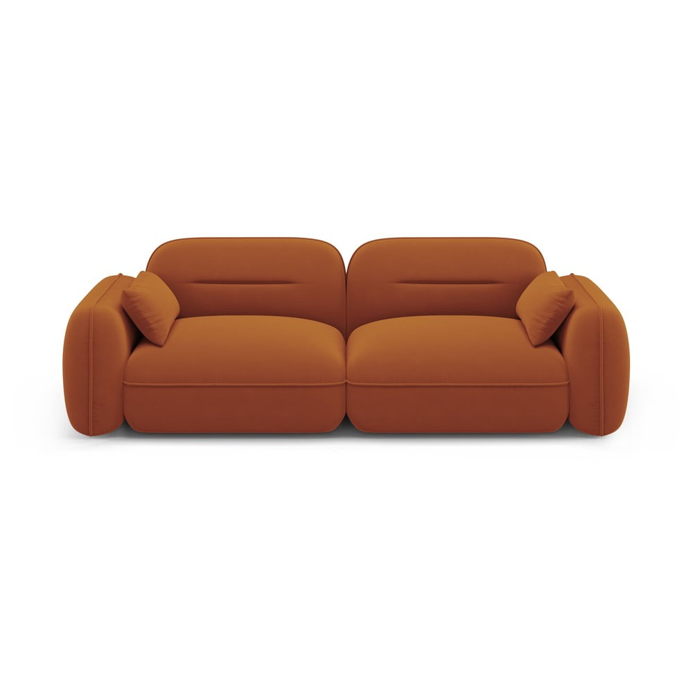 Narancssárga bársony kanapé 230 cm audrey – interieurs 86