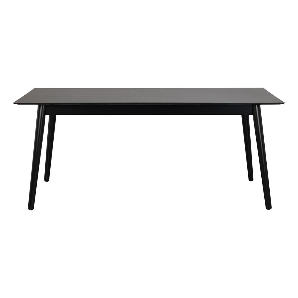 Lotta fekete étkezőasztal, 180 x 90 cm - Rowico