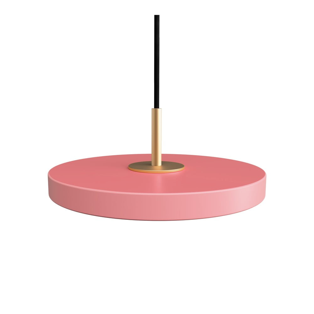 Rózsaszín led függőlámpa fém búrával ø 15 cm asteria micro – umage