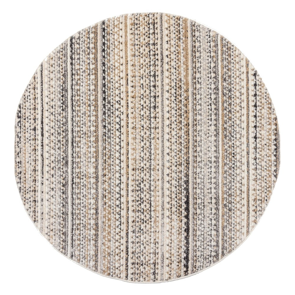 Bézs kerek szőnyeg 160x160 cm camino – flair rugs