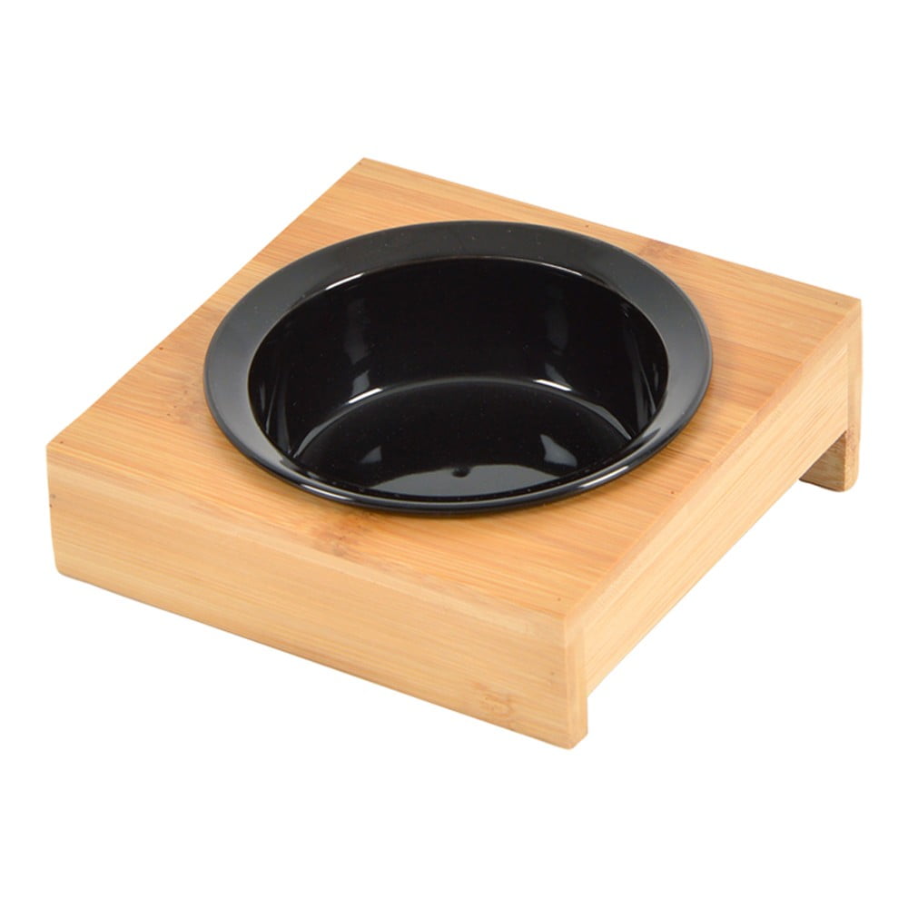 Bambusz tálka állvánnyal kutyáknak ø 12 cm – Love Story