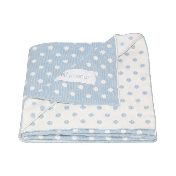 Dots kék-fehér pamut gyerek takaró, 80 x 100 cm - Kindsgut