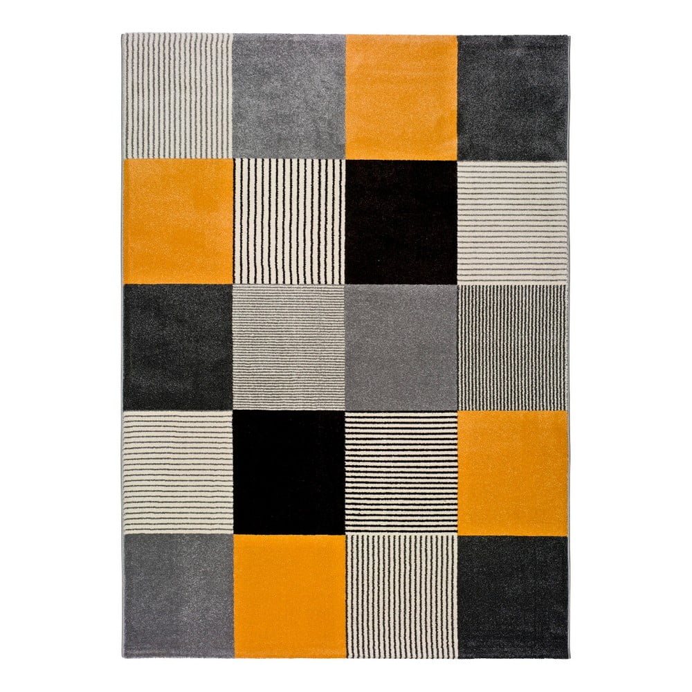 Gladys Lento narancssárga-szürke szőnyeg, 80 x 150 cm - Universal