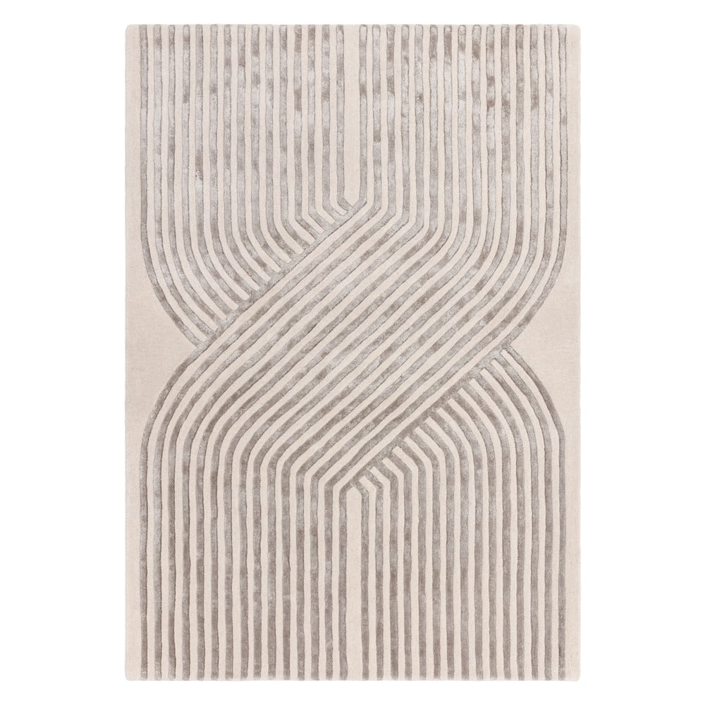 Krémszínű kézi szövésű gyapjú keverék szőnyeg 120x170 cm matrix – asiatic carpets
