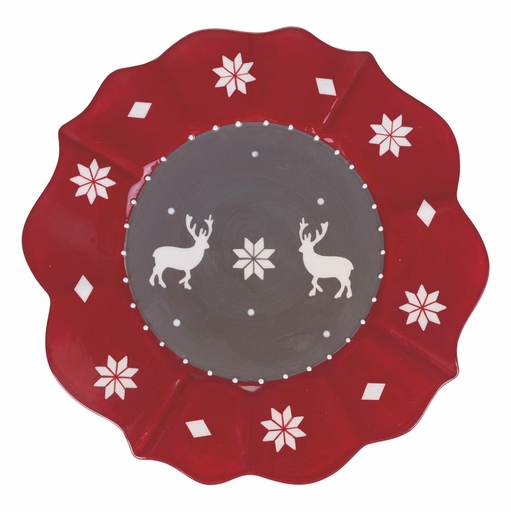 Chamonix karácsonyi dolomit tányér, ø 29 cm - Villa d'Este