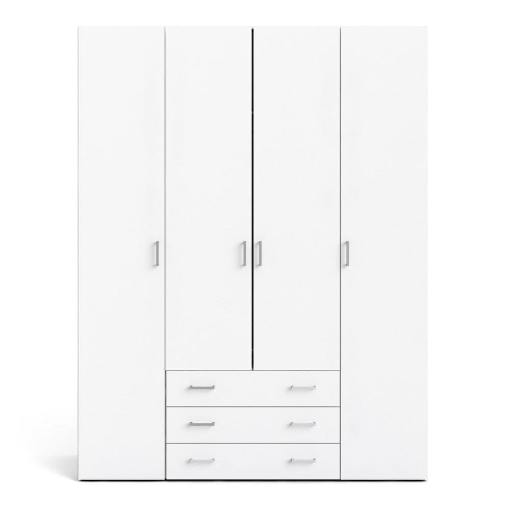 Space fehér ruhásszekrény, 154 x 200 cm - Tvilum