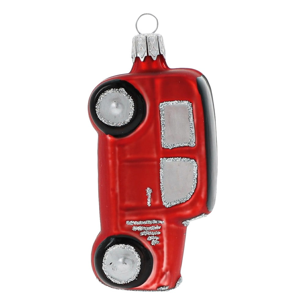 3 db-os piros üveg autós karácsonyi dísz készlet - Ego Dekor