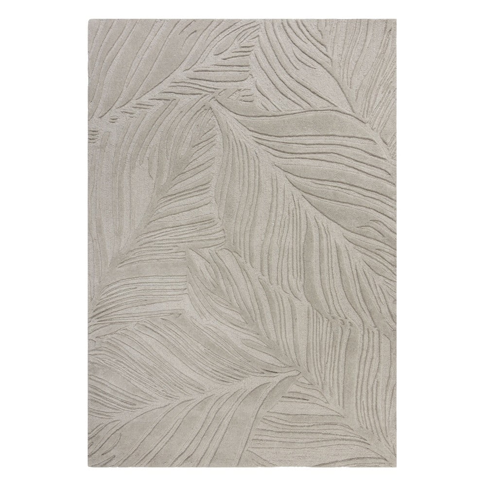 Lino leaf szürke gyapjú szőnyeg, 120 x 170 cm - flair rugs