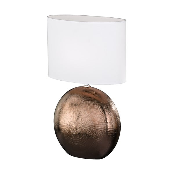Foro fehér-barna asztali lámpa, magasság 53 cm - Fischer & Honsel