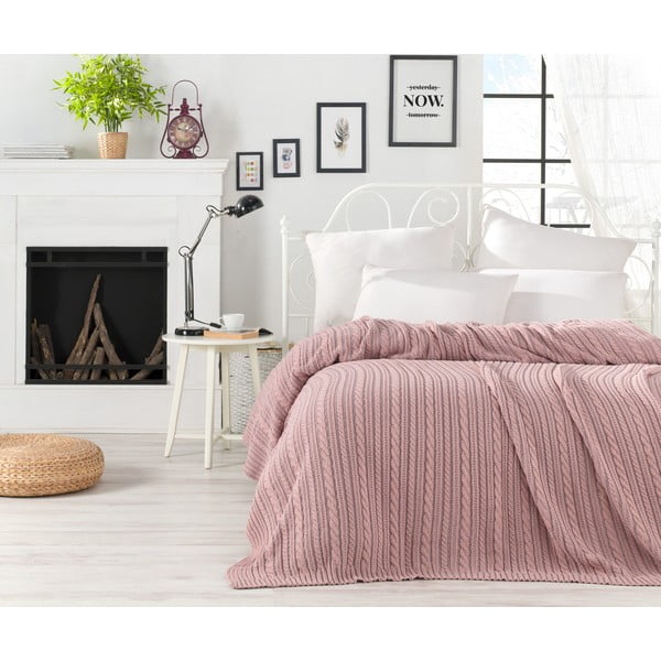 Camila púder rózsaszín ágytakaró, 220 x 240 cm - Homemania Decor