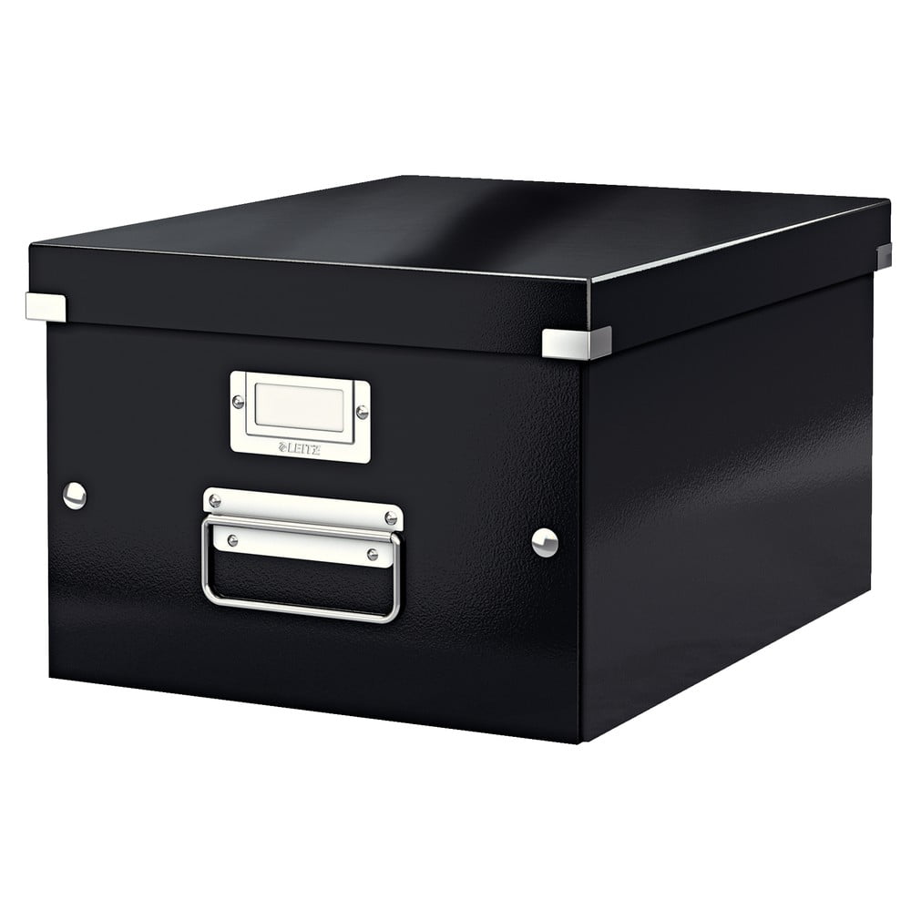 Universal fekete tárolódoboz, hossz 37 cm Click&Store - Leitz