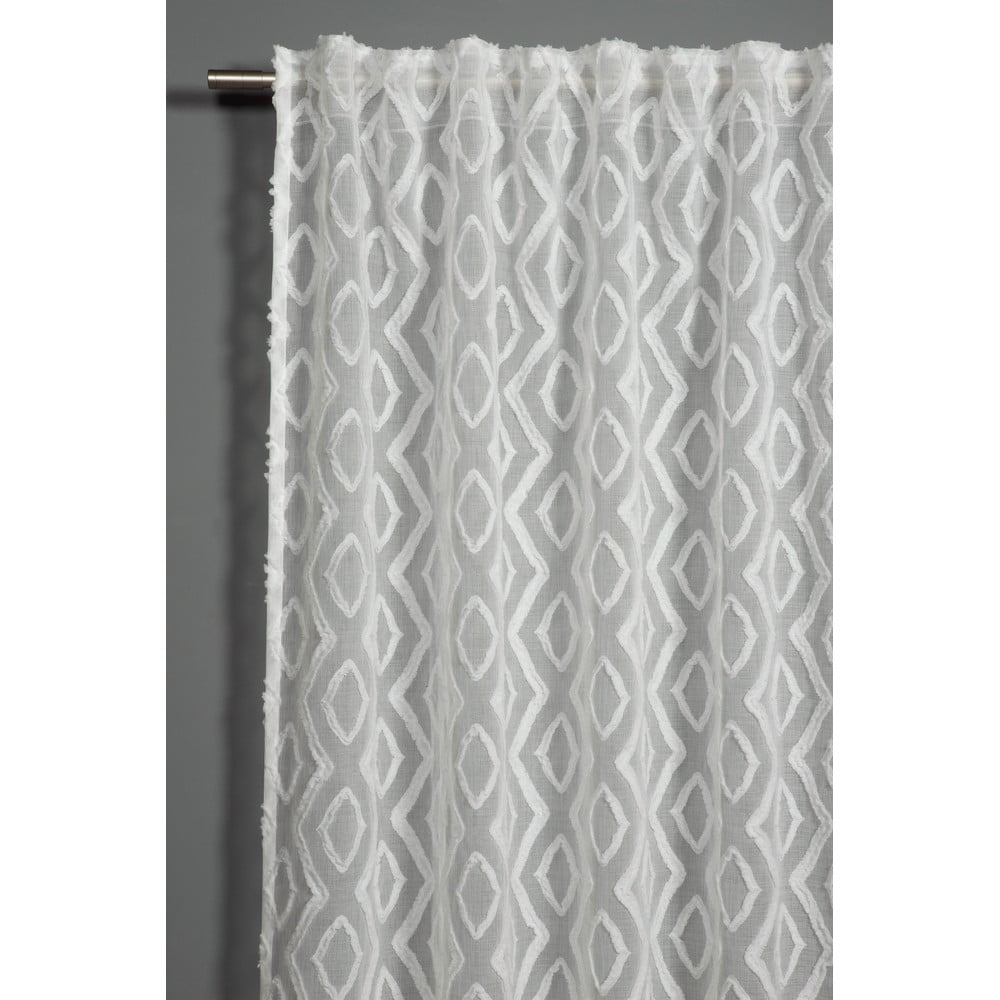 Fehér fényáteresztő függöny 140x245 cm Diamant Scherli – Sehlbach