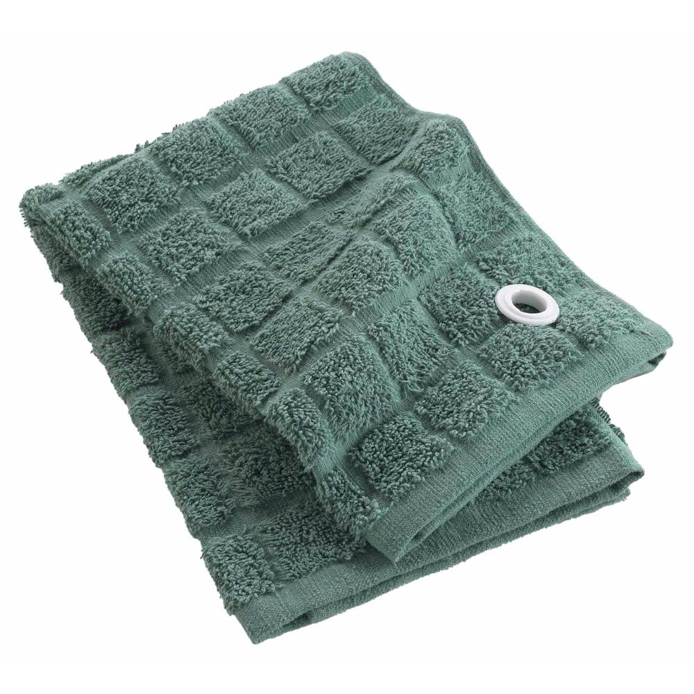 Zöld frottír pamut törölköző 50x50 cm Ardenia – douceur d'intérieur