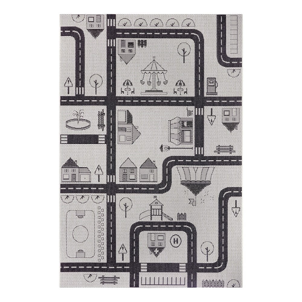 City krémszínű szőnyeg gyerekeknek, 120x170 cm - Ragami