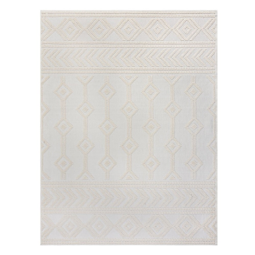 Krémszínű zsenília szőnyeg 160x240 cm shyla – flair rugs