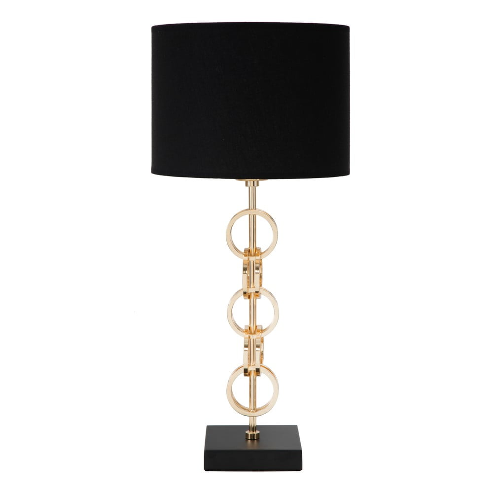 Glam rings fekete-aranyszínű asztali lámpa, magasság 54,5 cm - mauro ferretti