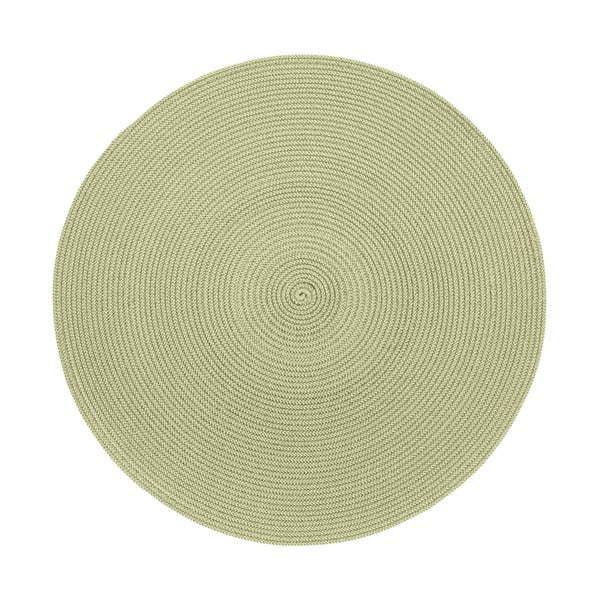 Round Chambray bézs-zöld kerek tányéralátét, ø 38 cm - Zic Zac