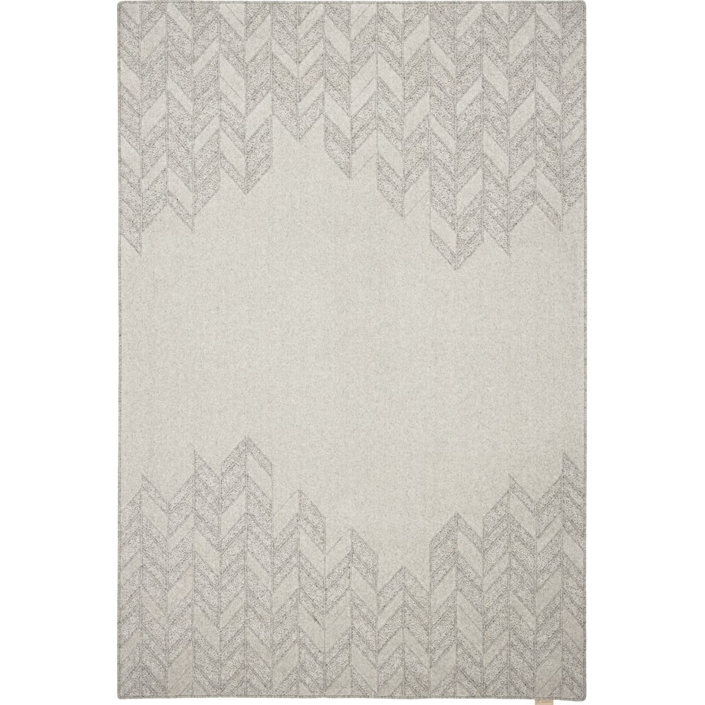 Világosszürke gyapjú szőnyeg 133x190 cm credo – agnella