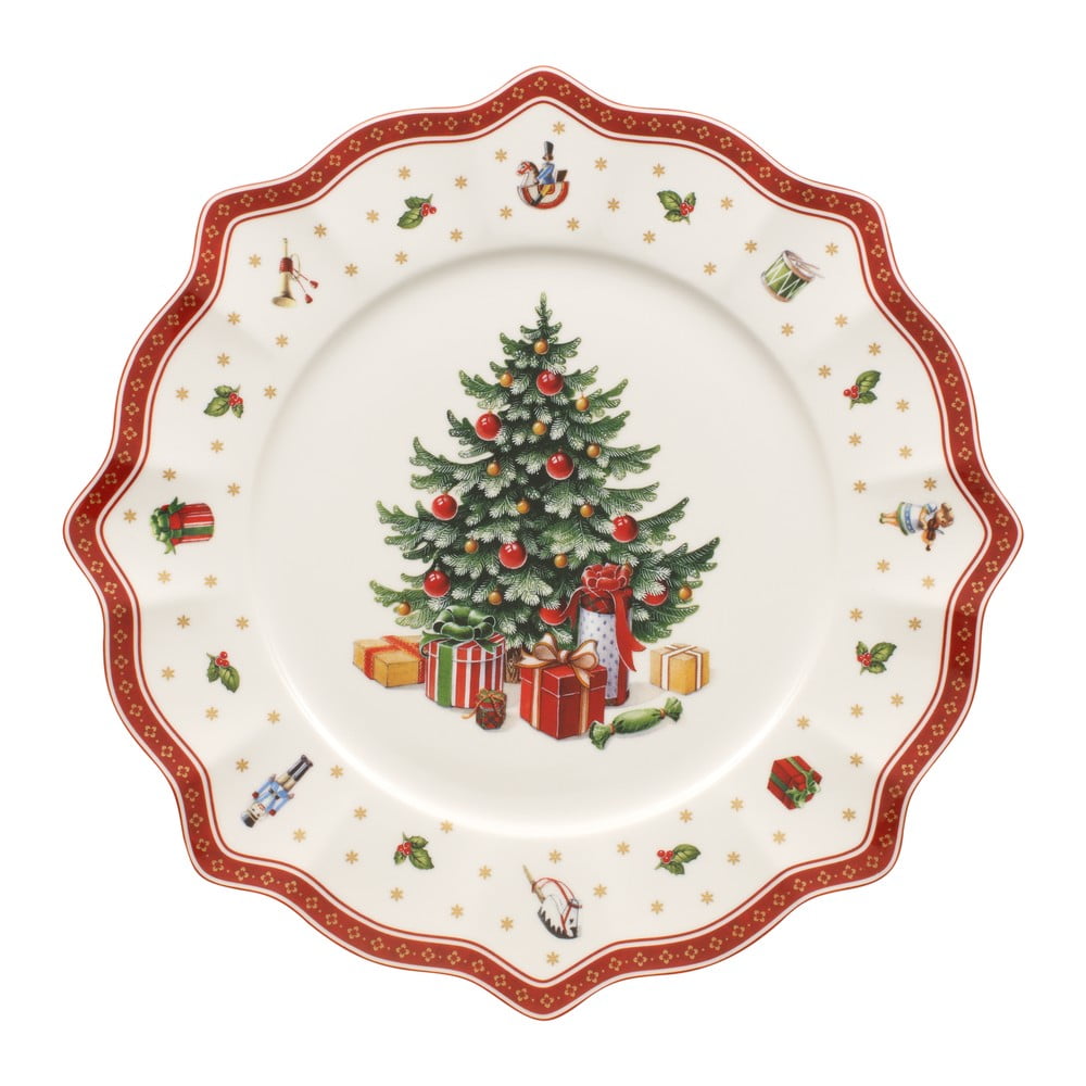 Fehér porcelán tányér karácsonyi motívummal, ø 34,5 cm - Villeroy & Boch
