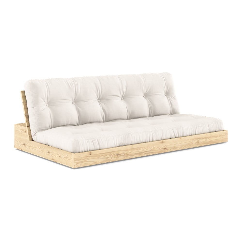 Krémszínű kinyitható kanapé 196 cm base – karup design