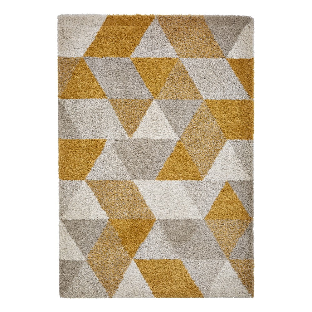 Royal Nomadic Angles sárga-bézs szőnyeg, 160 x 220 cm - Think Rugs
