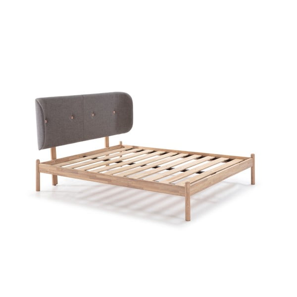 Ellie fa ágy sötétszürke ágytámla, 160 x 200 cm - Marckeric