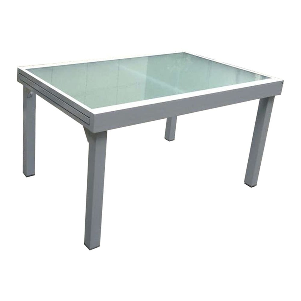 Kerti étkezőasztal üveg asztallappal 90x135 cm lola – garden pleasure