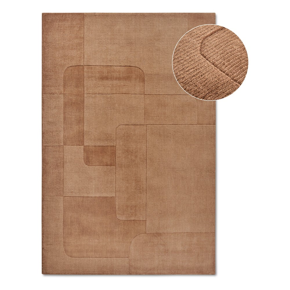 Barna kézi szövésű gyapjú szőnyeg 120x170 cm Charlotte – Villeroy&Boch