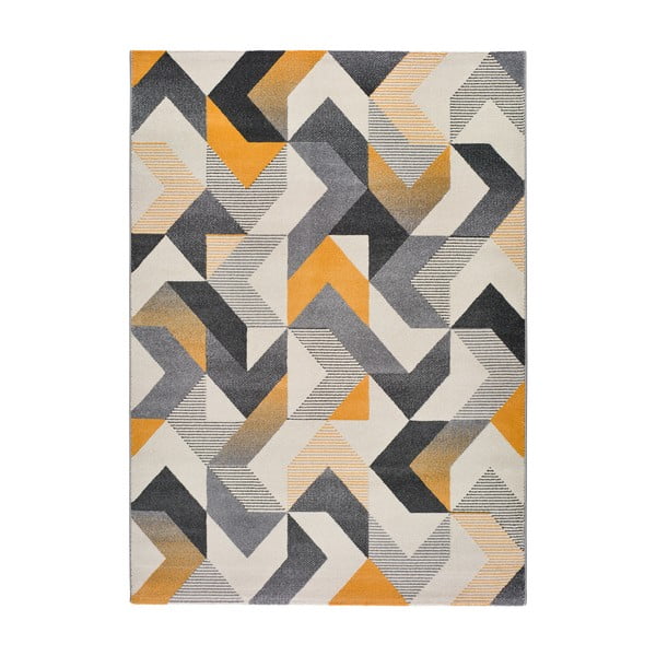 Gladys Abstract narancssárga-szürke szőnyeg, 160 x 230 cm - Universal