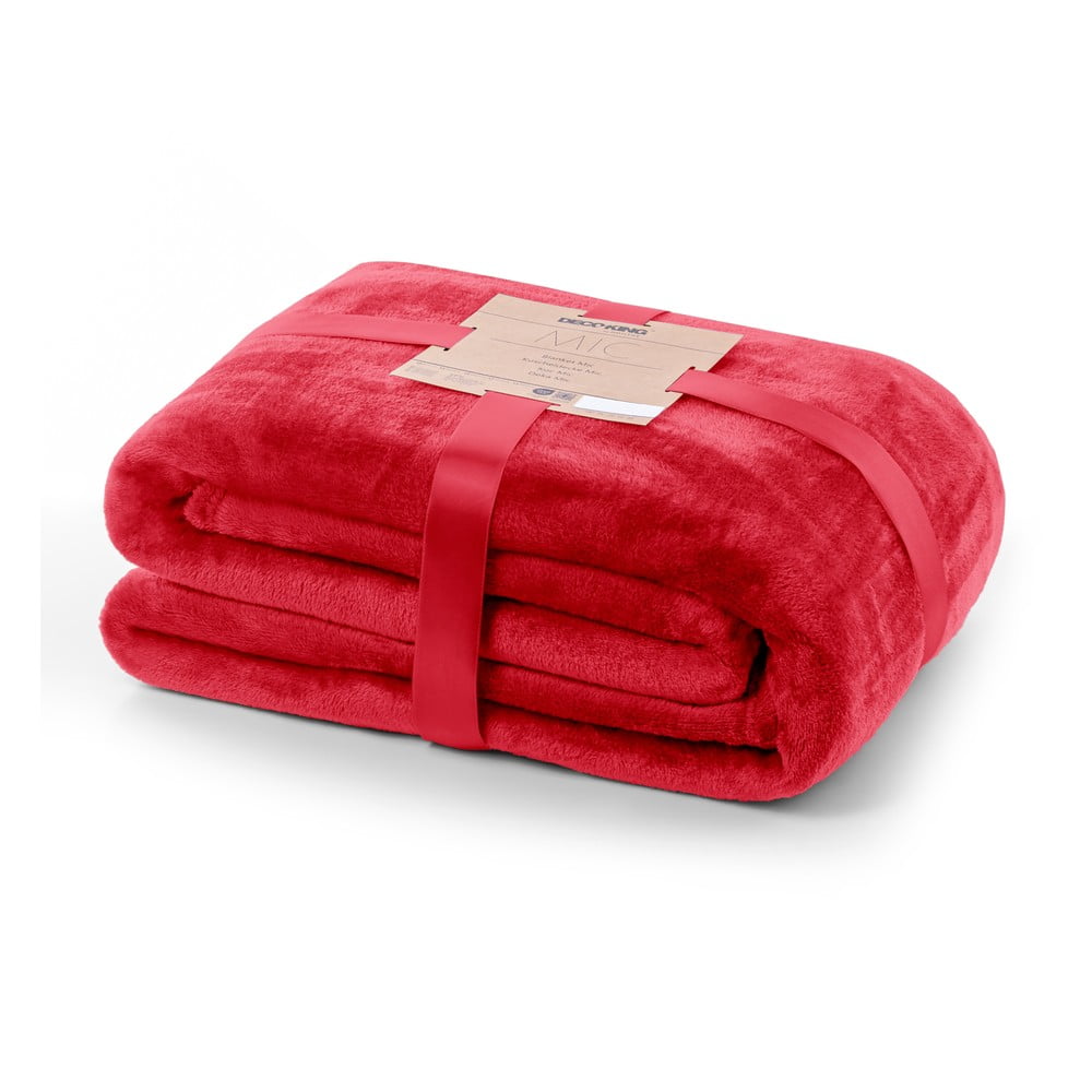 Mic piros mikroszálas takaró, 160 x 210 cm - DecoKing