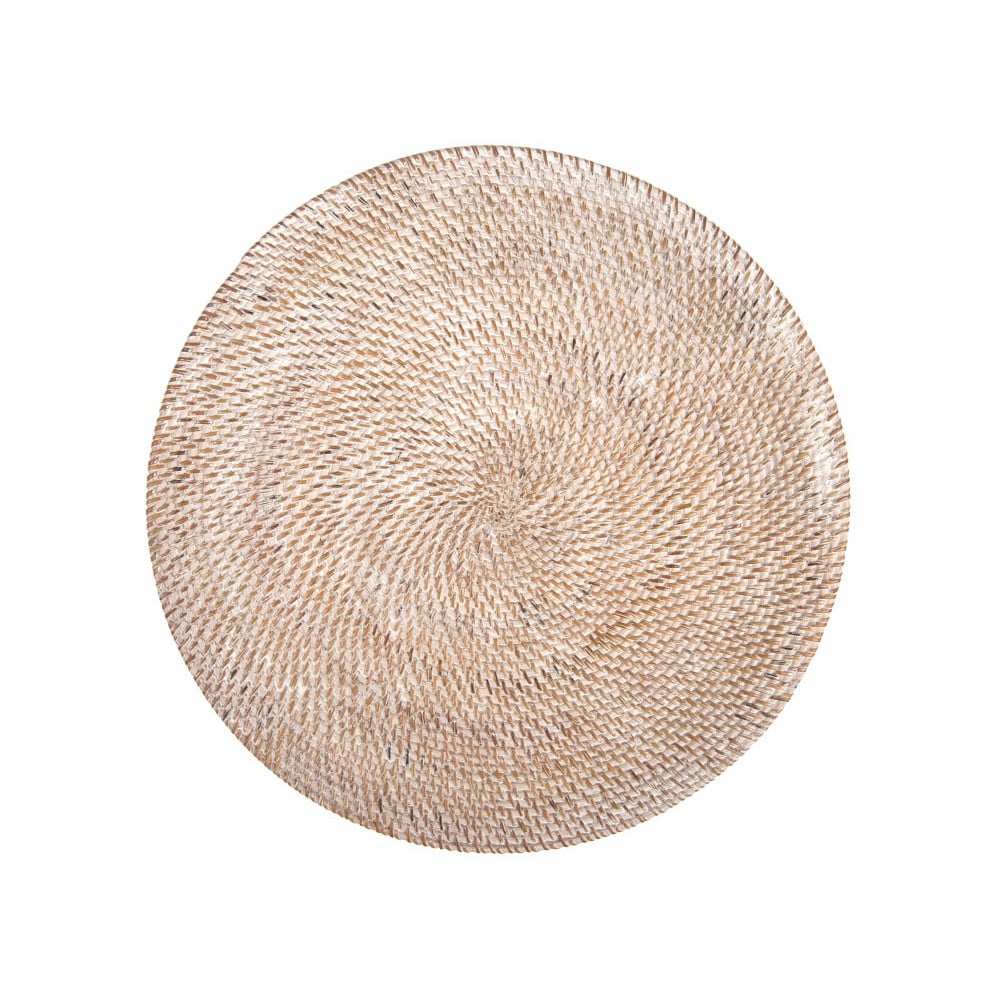 Fehér rattan tányéralátét, ⌀ 36 cm - Tiseco Home Studio