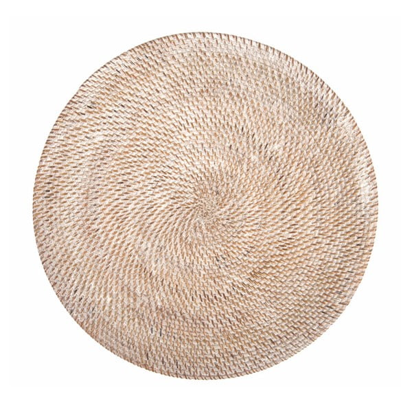 Fehér rattan tányéralátét, ⌀ 36 cm - Tiseco Home Studio