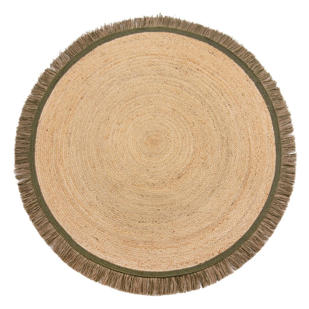 Natúr színű kerek szőnyeg ø 180 cm kahana – flair rugs