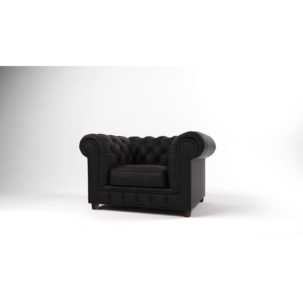 Fekete bársony fotel Cambridge – Ropez
