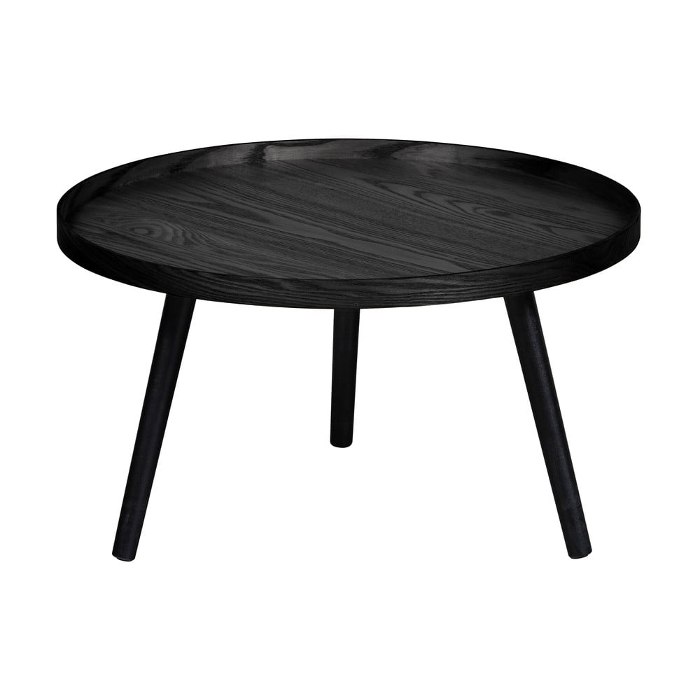 Mesa fekete dohányzóasztal, ⌀ 60 cm - WOOOD