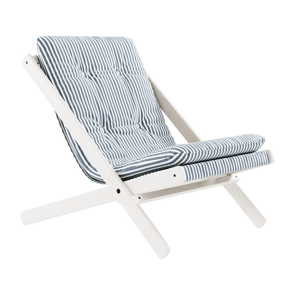 Fehér/világoskék fotel boogie - karup design