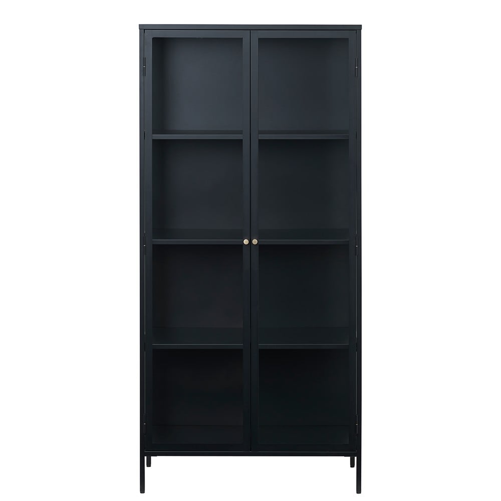 Fekete fém tálalószekrény 90x190 cm carmel – unique furniture