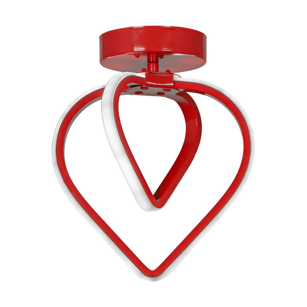 Piros fém LED mennyezeti lámpa Sevinc – Squid Lighting