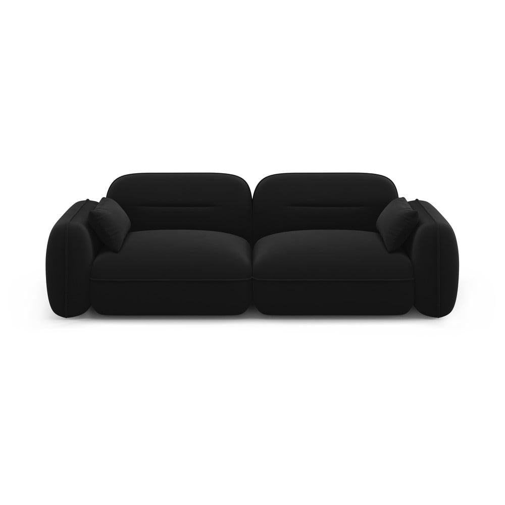 Fekete bársony kanapé 230 cm audrey – interieurs 86