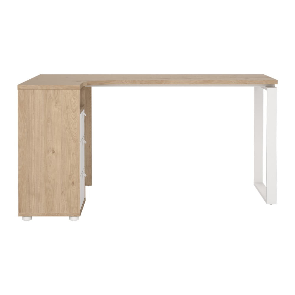 Íróasztal tölgyfa dekoros asztallappal 100x150 cm sign – tvilum
