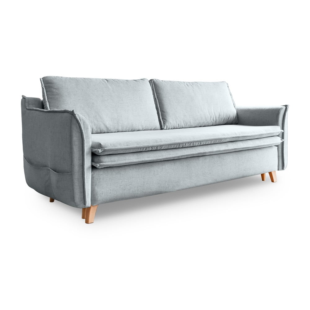 Világosszürke kinyitható kanapé 225 cm charming charlie – miuform