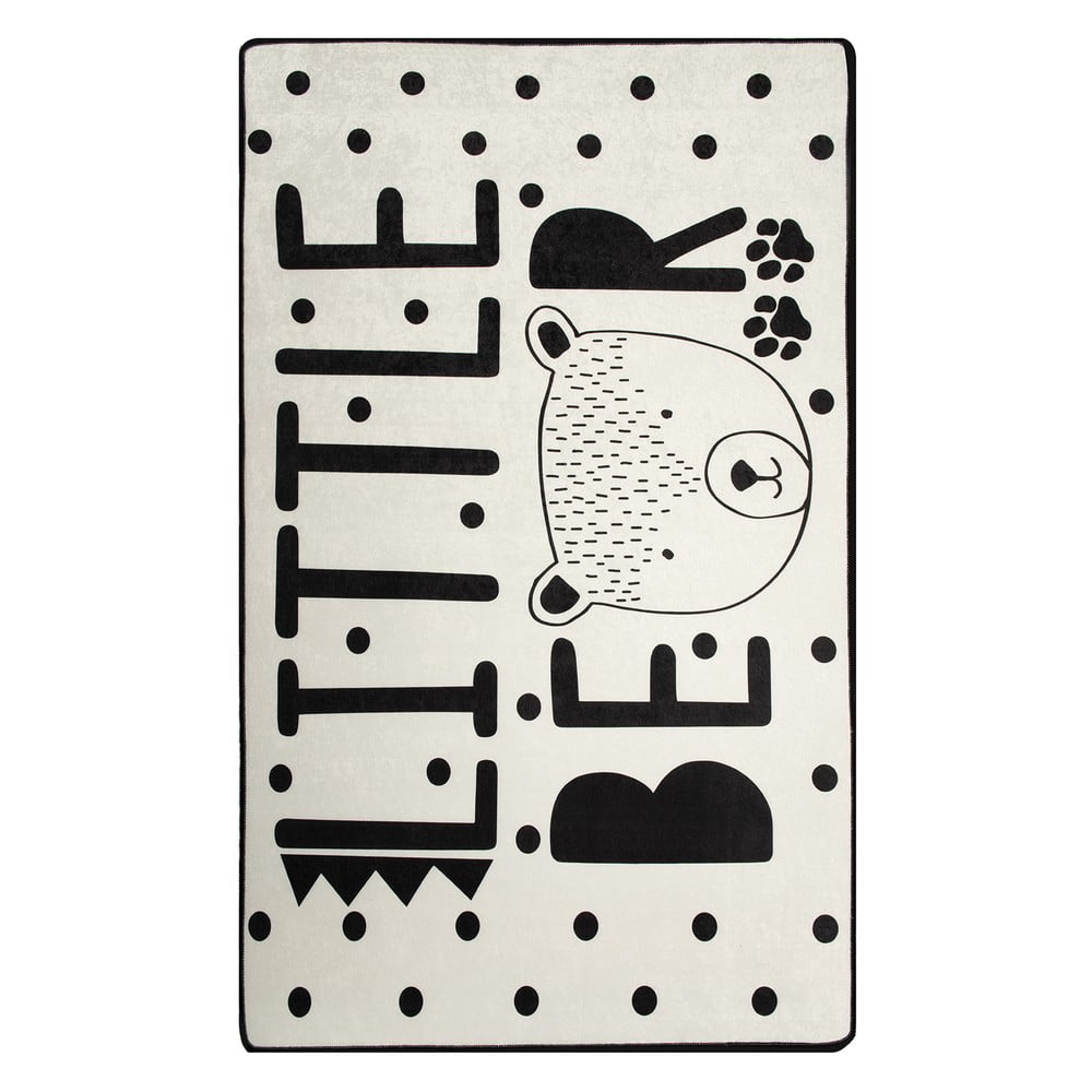Bear fekete-fehér csúszásgátlós gyerekszőnyeg, 100 x 160 cm Conceptum Hypnose